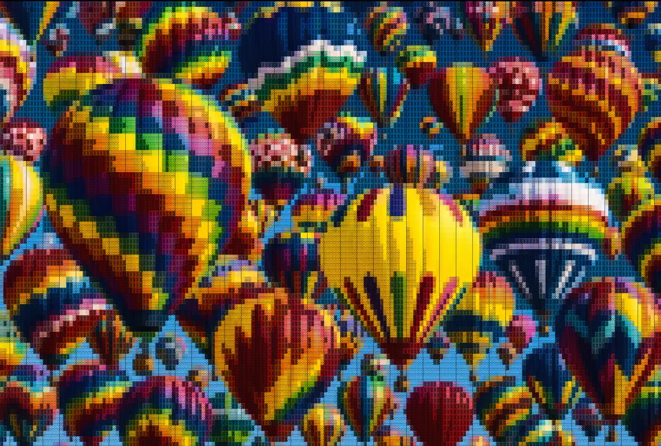 Colorful ASCII art cover art
