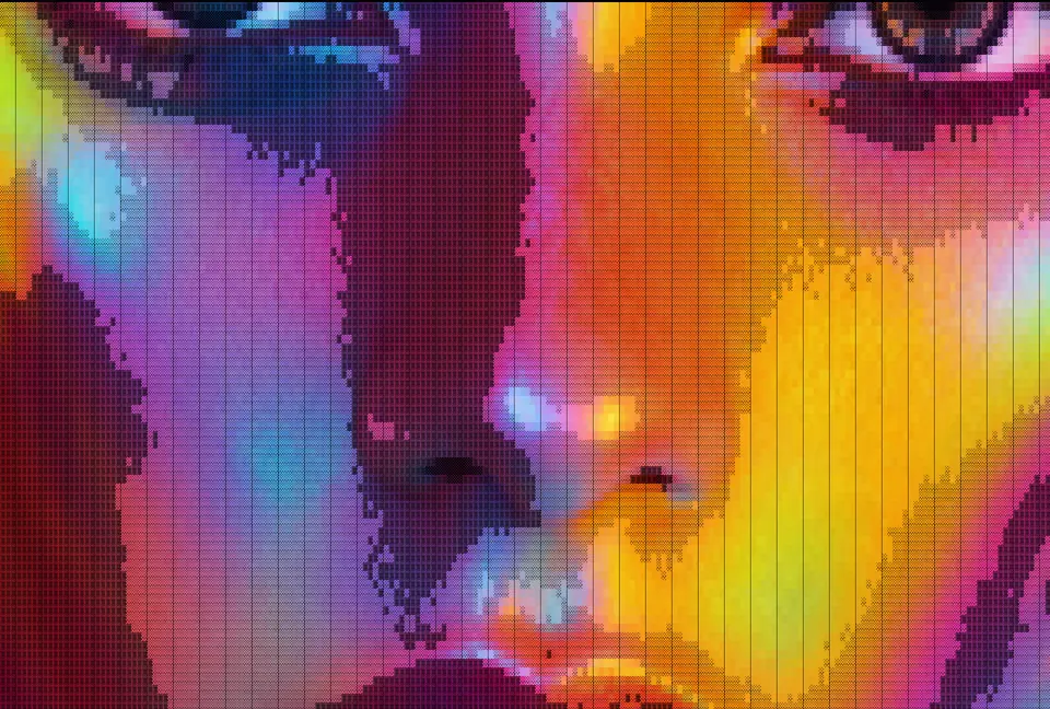 Colorful ASCII art poster example